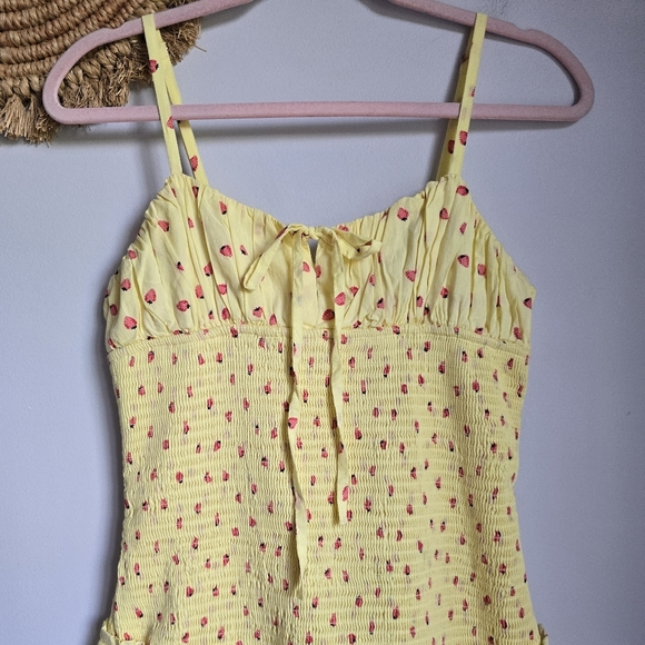 Free People, New, Lavender Daze Strawberry Lemon Smocked Midi Dress, Size Small - Picture 8 of 14
